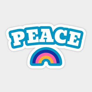 Peace Rainbow Retro Sticker